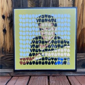 Original Elvis Presley Acrylic Guitar Pick Painting
